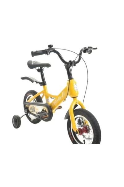 Rally 16 Inch Kids Bike for Boys and Girls with Training Wheels - Yellow