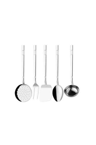 Arsel Domino Sade 5 Parça Servis Takımı 304 Kalite Paslanmaz Çelik