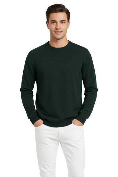 Uki YEŞİL Bisiklet Yaka Triko Kazak