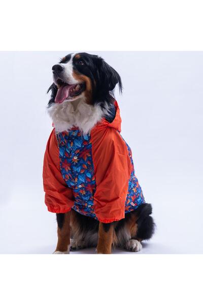 Pawstar Amsterdam Fall Orange Leaf Pattern Large Breed Dog Coat Dog Raincoat ...