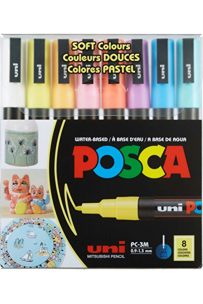 UNİ-BALL أقلام تحديد بوسكا (0.9-1.3) من يونيبال، أقلام تحديد للملصقات ذات أسا...