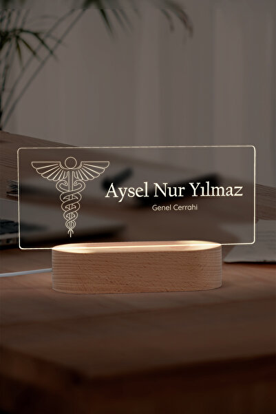 Karma Light Markt Doktorlar için Kişiye Özel Led Masa İsimliği