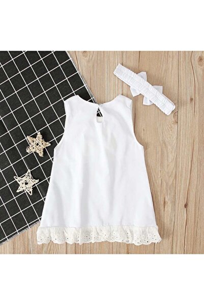 OEM White baby dress with headband SOFIA