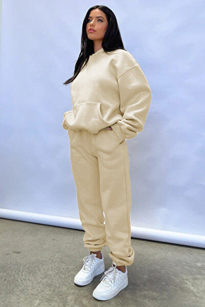 BARLİZ Set de trening pentru femei, de bază, gros, cu 3 fire, cu manșete elas...