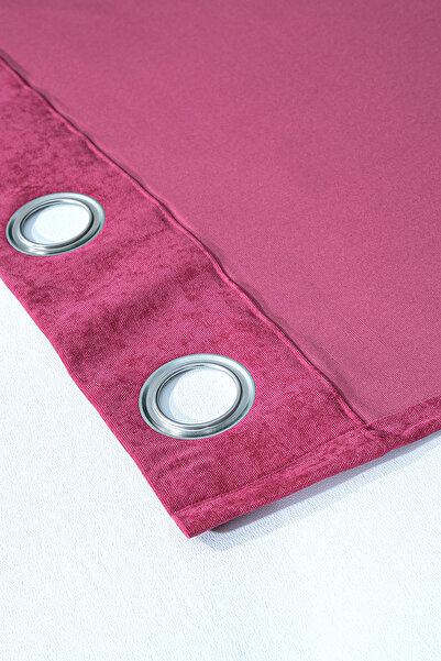 Premier Home Harmony Ringed Background Curtain Fuchsia 140X260