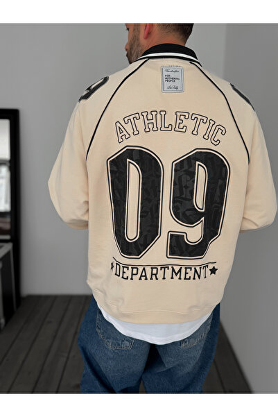 BYBASICMAN Μπεζ 09 Ανάγλυφο Φούτερ JJ-129