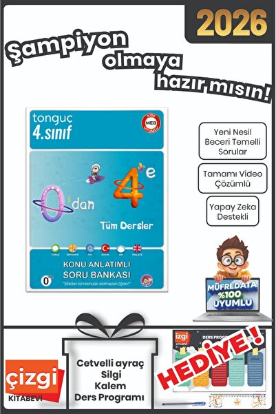 Tonguç Yayınları 0'dan 4'e Konu Anlatımlı Soru Bankası