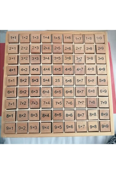 abnturk Eğitici Ahşap Çarpım Tablosu– Çocuklar İçin Matematik Öğrenme ve Zeka...
