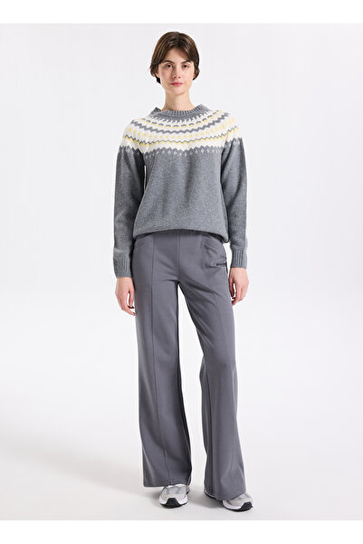 Discovery Expedition D4WL-EA3042 Antrasit Flare Düz Kadın Eşofman Altı