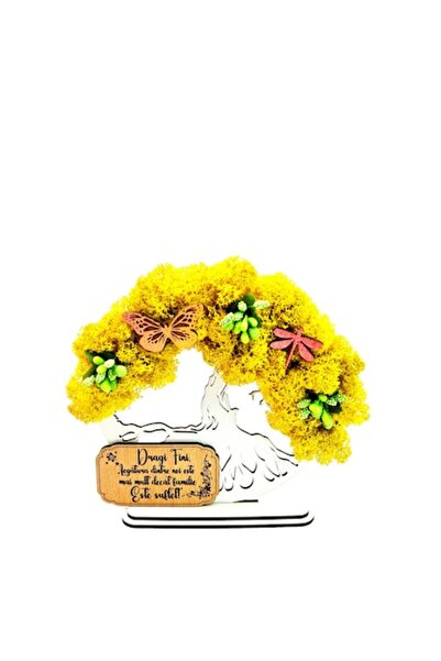 OEM Placă decorativă „Pomul Vieții” cu mușchi stabilizat, mesaj pentru fini, ...