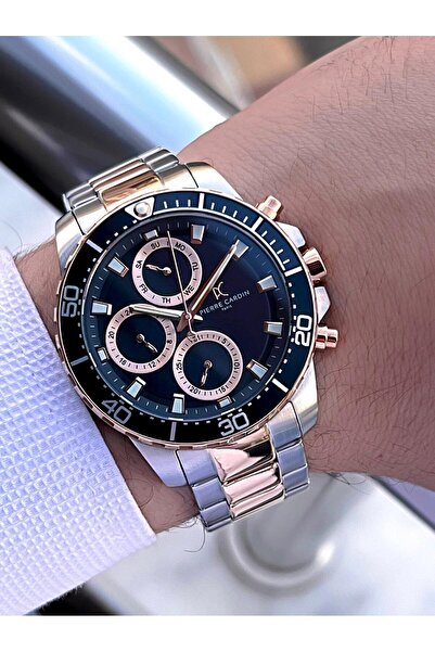 Pierre Cardin Italian Design Bracelet Gift Steel Case and Cord 3 Atm Men's Wristwatch E0102.Rg