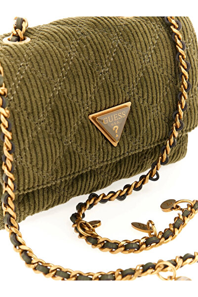 Guess Giully Women's Green Shoulder Bag Hwcg9673740-Olv