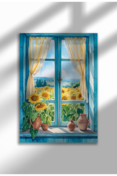 21mxm Poster pânză pentru fereastră fără ramă - Imprimeu digital în stil acua...