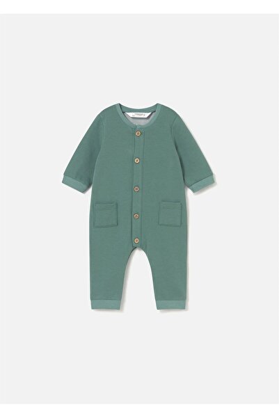 MAYORAL Baby Boy Embroidered Applique Jumpsuit Mint 2731
