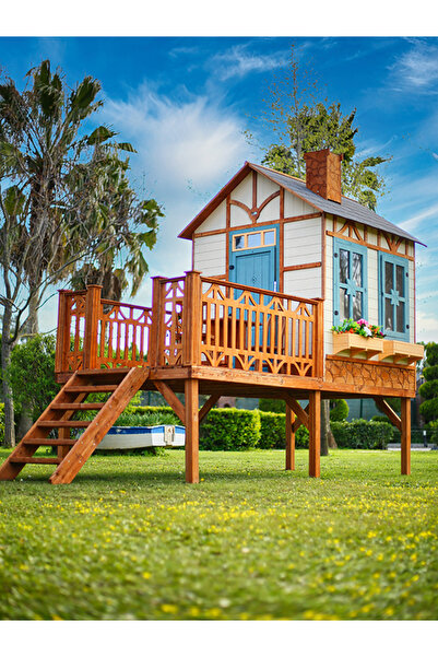 MANDU Ahşap Yerden Yüksek Ağaç Oyun Evi
