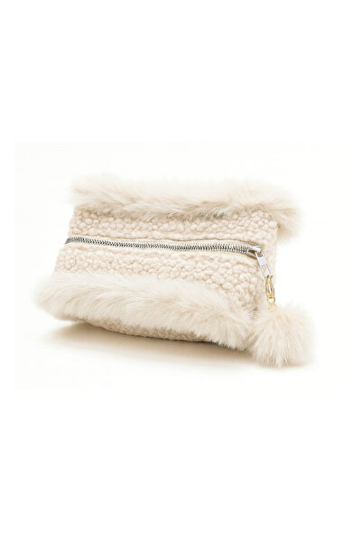 Puffie Плюшева косметичка - Сумочка для олівців з помпонами