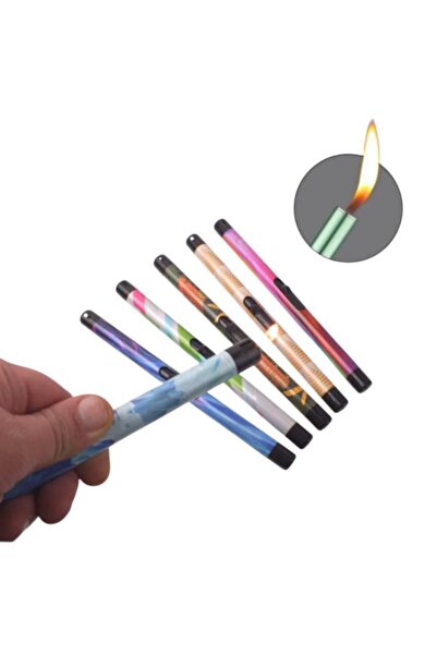 DepoMega 1 Adet Kalem Model Uzun Mutfak Çakmağı Soba Ocak Mum Şamdan Yakma Çakmak