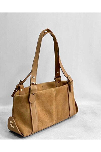 Fuschia Paris Taba Süet Kadın Çantası