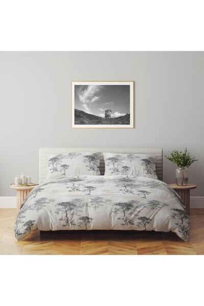 Menderes Home Cotton Collection Double Duvet Cover Set Grave