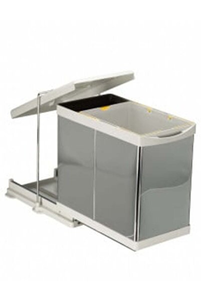 IDEAL FEROLUC Trash bin model 21100, 273x440x425 mm, 1x1 L + 1x20 L, stainless steel