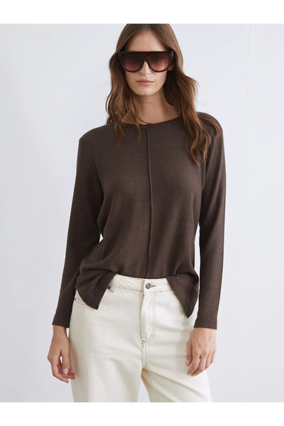 LC Waikiki طاقم الرقبة تي شيرت المرأة