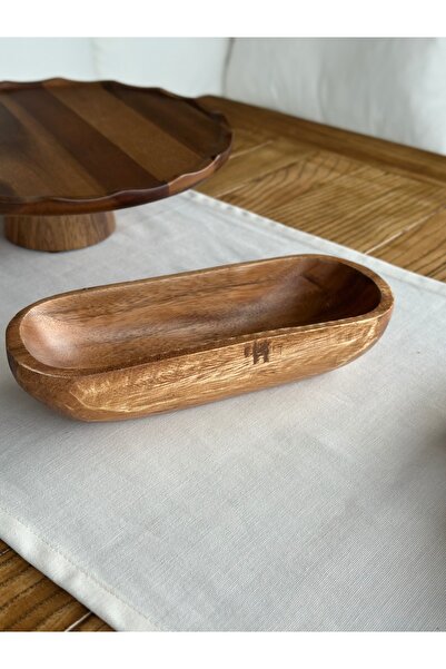 Decamor home Μπολ Φαγητού Οβάλ Ακακίας Μεσαίου μεγέθους 25 x 10,5 εκ.