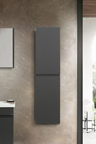 Martha Life Arya Banyo Boy Dolabı 140 cm - Siyah, %100 MDF