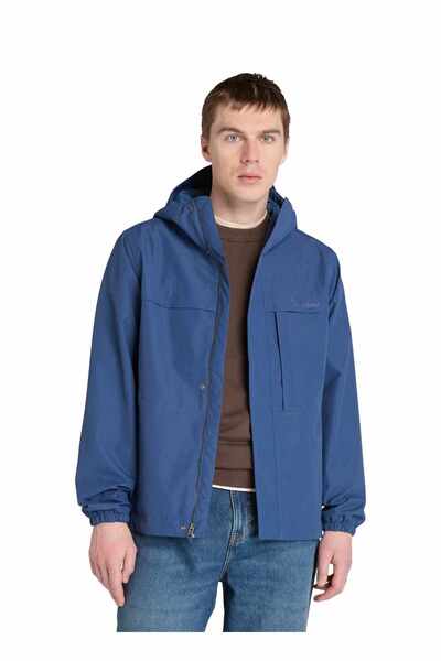 Timberland Tb0A5Xrseyo1-Benton Waterpro Jacket Blue Zippered Regular Fit Men's Raincoat