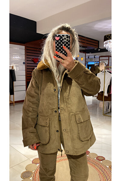 özlem adaşoğlu boutique FİTİLLİ KADİFE KÜRKLÜ CEKET