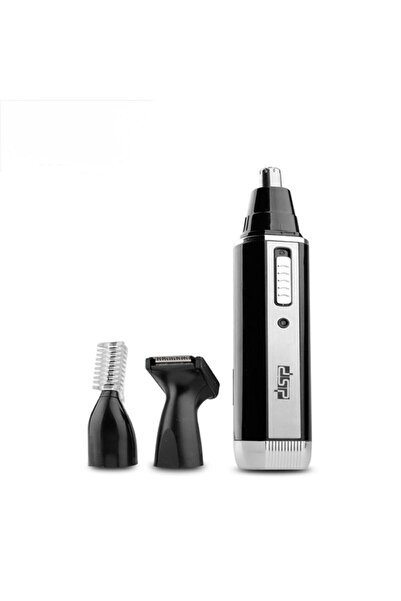 DSP Trimmer 3-în-1 pentru Nas, Urechi și Sprâncene – Reîncărcabil, Lame Inox, Design Ergonomic, Negru