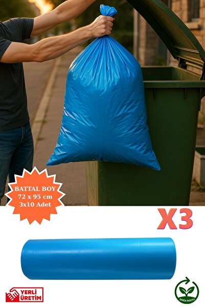 Poshetto Premium Oversized Garbage Bag 72X95 cm 3X10 Pieces Home Kitchen Bath...
