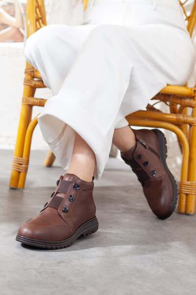 Adım Adım Mammamia Women's Genuine Leather Casual Boots