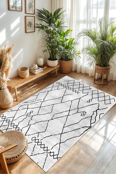 Olverno Home Makinede yıkanabilir kaymaz taban leke tutmaz dijital mutfak hal...