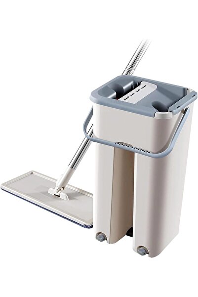 Twinkle Mart Flat Floor Mop and Bucket with 2 Microfiber Pads - Wet & Dry Mop...
