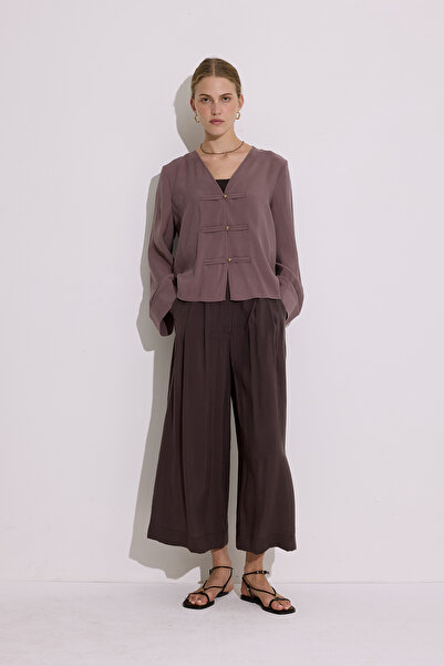 Manuka Modal Wide Sleeve Blouse Dried Rose