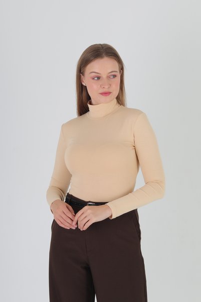 GIANT BASIC Turtleneck Long Sleeve Ultra Soft Cotton Blouse/Body/Badi