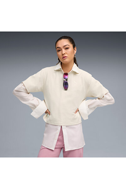 Puma Class Relaxed Polo Women's Cream T-Shirt