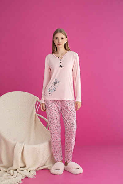 rindahomewear Women's Vikon Long Sleeve Pajama Set