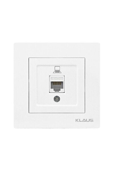 Klaus 10 Pieces, White Cat6 Data Socket, KE01112R (10/120)
