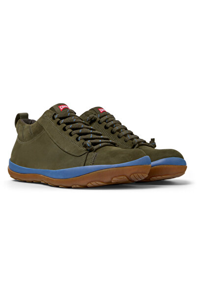 CAMPER Men Green Genuine Leather Lace-Up Outdoor Boots Soft Flat Sole Casual Elegant PeuPistaGm