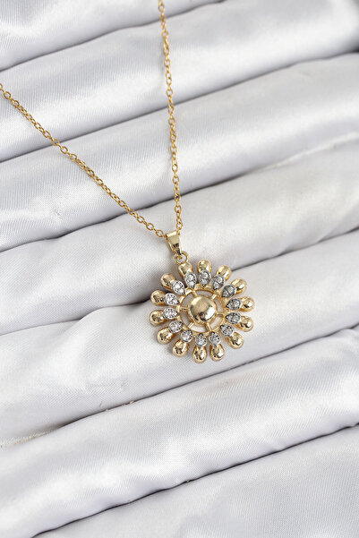 BESKAR 316L Steel Chain Gold Color Sun Model Women's Necklace