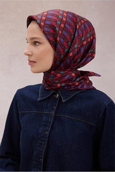 Belli Φουλάρι Tivil Pure Silk 4223 - 86 Βουργουνδίας Γεωμετρικό σχέδιο