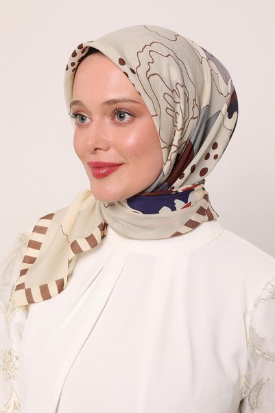 ls luvensara Flora Eşarp | İnci Beji