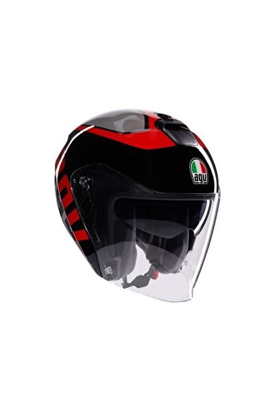 AGV Açık Motosiklet Kaskı İrides Valenza Matt Grey Red Conf.