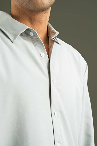 bombe Men's Slim Fit Easy-Iron Sweat-Absorbing Oversized Classic Shirt