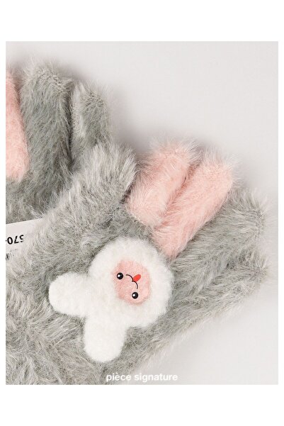 PIECE SIGNATURE 95% Acrylic 5% Elastane, Girls' Soft Gloves (Age 4-8)