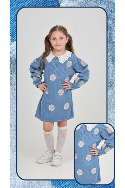 Honey Kids kot elbise kız çocuk