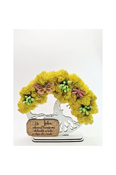 OEM Placă decorativă „Arborele Vieții” cu licheni stabilizați și mesaj al lid...