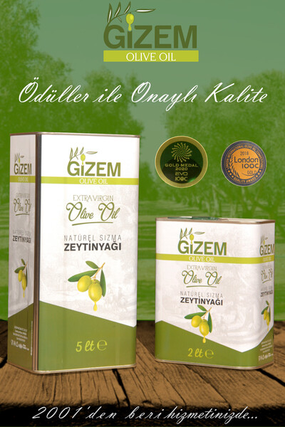 GİZEM YAĞ 5 LT Naturel Sızma Zeytinyağı (Max.:0,5 dizem)