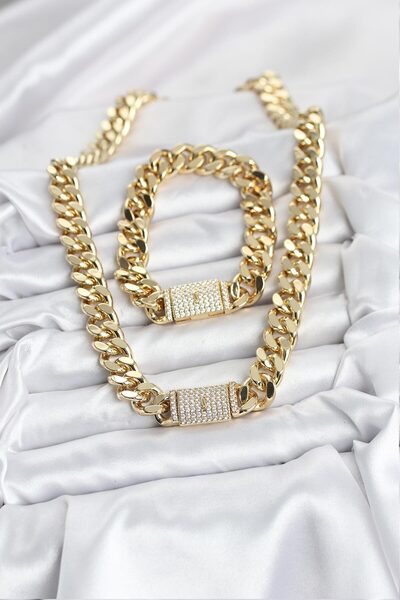 Bernami Special Xuping Gourmet Gold Color Necklace and Bracelet Set Deal!! !